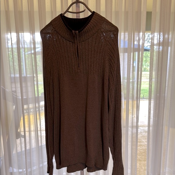 Columbia Other - Columbia Gray XXL Ribbed Sweater Half Zip Pull Over GUC 100% Cotton